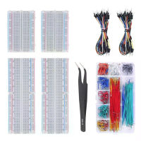 MB102 Breadboard Kit 2PCS 830 Punt en 2PCS 400 Punt Solderloze Prototypeborden met 840PCS Vooraf Geknipte Jumper Draden