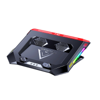 MC X500 Laptop koelblok Roestvrij staal Stille luchtkoeling Opvouwbare, in hoogte verstelbare RGB verlichting Laptopradi