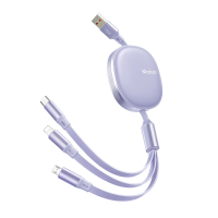 MCDODO 3 In 1 66W Super Charge Intrekbare Datakabel Ondersteuning VOOC SCP QC3.0 Snel Opladen Datatransmissie Snoer Lijn