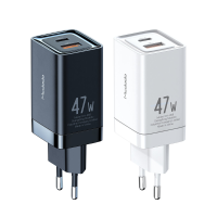 MCDODO 47W GaN Wall Charger Dual Port PD3.0 QC3.0 Snel Opladen Voor iPhone 13 13 Mini 13 Pro Max Voor Samsung Galaxy S22