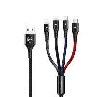 Mcdodo CA 6230 2.4A USB A tot Type C/iP*2/Micro USB Kabel Snel Opladen Datatransmissie Koperen Kern Lijn 1.2M Lang voor