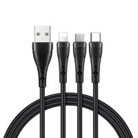 Mcdodo CA 696 3A USB A naar iP/Micro/Type C kabel snel opladen vertinde koperen kern 1,2 m lang voor iPhone 12 13 14 14P
