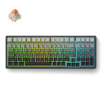 MCHOSE G98 Pro Black Flame Orange Wireless Tri Mode Custom Mechanical gaming toetsenbord