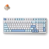 MCHOSE G98 Pro Blue Flame Orange Wireless Tri Mode Custom Mechanical gaming toetsenbord