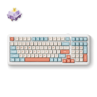 MCHOSE K99 Horizon Orange Hyacinth Wireless Gasket Mount Mechanical toetsenbord 98%, Double Shot PBT, RGB, draadloos / Bluetooth / USB C