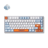 MCHOSE Z75S Orange Blue Snow Tiger Metal Top Cover Wireless Mechanical toetsenbord 75%, Double shot PBT, RGB, draadloos / Bluetooth / USB C