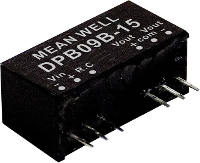MW Mean Well DPB09C 15 DC/DC convertermodule 300 mA 9 W Aantal uitgangen: 2 x Inhoud 1 stuk(s)