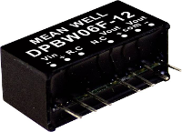 MEAN WELL DPBW06G 05 DC/DC convertermodule 600 mA 6 W Aantal uitgangen: 2 x Inhoud 1 stuk(s)