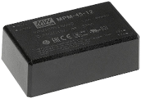 MEAN WELL MPM 45 15 AC/DC printnetvoeding 15 V/DC 45 W