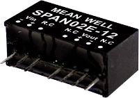 MEAN WELL SPAN02B 05 DC/DC convertermodule 400 mA 2 W Aantal uitgangen: 1 x Inhoud 1 stuk(s)