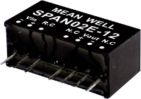 MEAN WELL SPAN02E 05 DC/DC convertermodule 400 mA 2 W Aantal uitgangen: 1 x Inhoud 1 stuk(s)