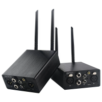Measy AU680A Draadloze Audiozender en  ontvanger UHF 5 in 1 XLR/6,35 mm/RCA/3,5 mm 100 m Ultra lage latentie Tot 20 ontv