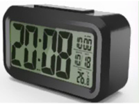 Mebus 42435 Wekker Kwarts Zwart Groot display
