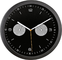 Mebus 52825 Wandklok Zendergestuurd 26 cm x 42 mm Zwart