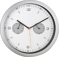 Mebus 52827 Wandklok Zendergestuurd 260 mm x 42 mm Zilver