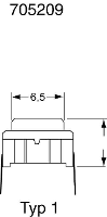 MEC 3CSH9 3CSH9 Druktoets 24 V/DC 0.05 A 1x uit/(aan) Moment IP67 1 stuk(s)