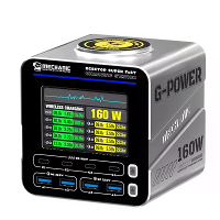 [GaN Tech] Mechanische G Kracht 160W 8 poorts USB PD lader met slim display 4USB A+4USB C PD3.1 QC3.0 Snelladers Desktop