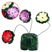 0.3W Solar Lotus Flower Led Floating Light For Pond Pool Garden Fountain Decoration