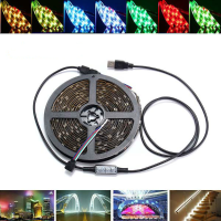 0.5/1/2/3/4/5M Usb Waterproof Rgb Smd5050 Led Strip Light Bar Tv Background Lighting Lamp Kit Dc5v