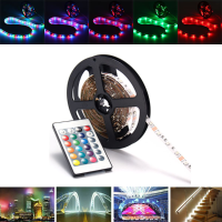 0.5/1/2/3/4M Smd3528 Rgb Led Strip Light Non Waterproof Tv Backlilghting Lamp + Usb Remote Dc5v