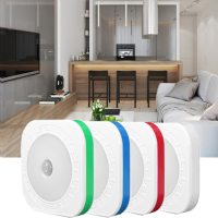 0.5W Mini 6 Led Wireless Pir Motion Sensor Magnetic Night Light Indoor Cupboard Closet Lamp