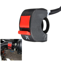 0.87In 22mm Universal Motorcycle Handlebar Stall Flash Kill Stop Button Switch