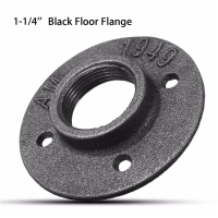 1 1/4 Inch Dn32 Malleable Threaded Floor Flange Steel Iron Pipe Fitting Wall Mount