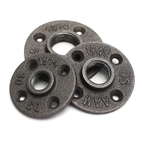 1/2 3/4 Or 1 Inch Reinforced Black Flange Iron Pipe Floor Fitting Plumbing Threaded Flange