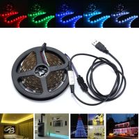 1/2/3M Usb Non Waterproof Smd5050 Rgb Led Ribbon Strip Light Kit Computer Tv Background Lamp Dc5v