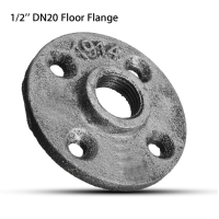1/2 Inch Dn20 Cast Iron Steel Tube Pipe Floor Flange Pipe Fitting Wall Mount
