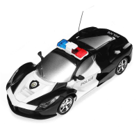 1/24 2 Channel Wireless Remote Control Rc Police Car Truck Kids Toy Gift