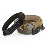 1.5 Inch Hunting Tactical Dog Collar Outdoor Military Training Led Nylon Collars Leash
