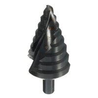 10 45Mm Hss Spiral Grooved Step Drill Bit Nitriding Black Groove Core Hole Cutter Bit