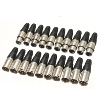 10 Pair Xlr 3 Pin Male Female Mic Snake Plug Audio Microphone Adapter Microphone Cable Connector