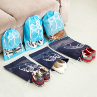 10 Pcs Drawstring Shoes Storage Bags Portable Non Woven Travel Suitcase