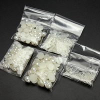 1000Pcs Mixed Size Ivory Half Round Flat Back Pearl Diy Decoration