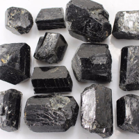 100G Black Natural Rough Tourmaline Quartz Stone Specimen Healing Gem Accessories