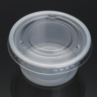 100Pcs 150ml Clear Plastic Disposable Soup Food Sauce Cups Take Out Container With Lid