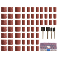 100Pcs 60/120/320 Grit Drum Sanding Kit Fit Dremel Rotary Tools With 1/2 1/4 Inch Sanding Mandrels