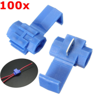 100Pcs Blue Scotch Lock Quick Splice Wire Connector Terminal Crimp