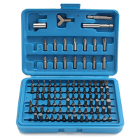 100Pcs Chrome Vanadium Security Screwdriver Bit Set Tamper Proof Torx Hex Bit Set