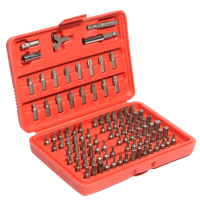 100Pcs Chrome Vanadium Security Screwdriver Tamper Proof Torx Hex Bit Set W/ Case
