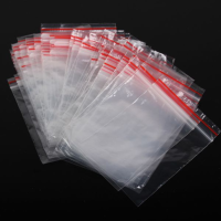 100Pcs Clear Reclosable Plastic Earrings Jewelry Ziplock Storage Bags