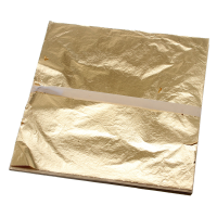 100Pcs Imitation Gold Foil Sheets Copper Leaf Sheets Transfer Leaf Sheets Gold Leaf Booklet 16cm×16c