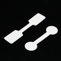 100Pcs Ring Label Price Tag Square Round White Self Adhesives