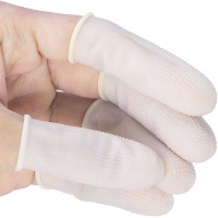 100Pcs White Anti Slip Latex Finger Cot Rubber Fingertip Durable Protective Finger Gloves