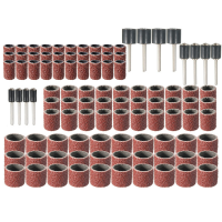 102Pcs 120 Grit Sanding Drum With 1/2 3/8 1/4 Inch Sanding Mandrels For Rotary Tool