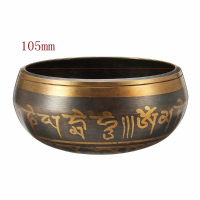 105Mm Tibetan Yoga Singing Bowl Brass Buddhism Chime Resonance Meditation Chakara