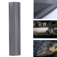 106X28cm Tinting Perforated Mesh Film Fly Eye Tint Headlight Rear Lamp