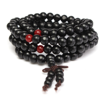 108Pcs 8mm Multilayer Sandalwood Buddha Prayer Beads Bracelet Neck Lacee